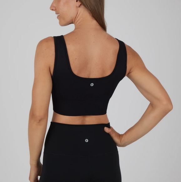 Active Wear Bra Tank Top Built-in Bra Navy Size Small Yoga Exercise Sports - Picture 3 of 12